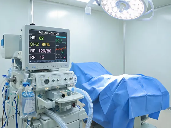 Anesthesia workstation in operating room